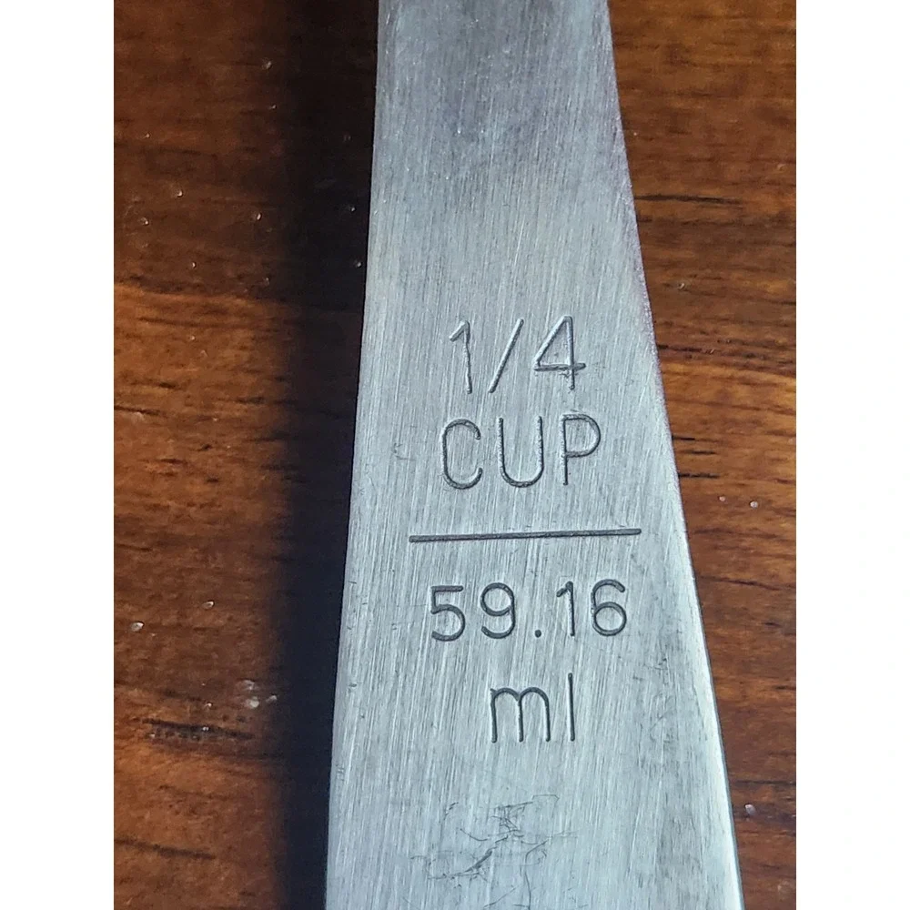 Lindy's Stainless Steel Measuring Scoop Set 4PC HEAVY DUTY Baking Cups Spoons